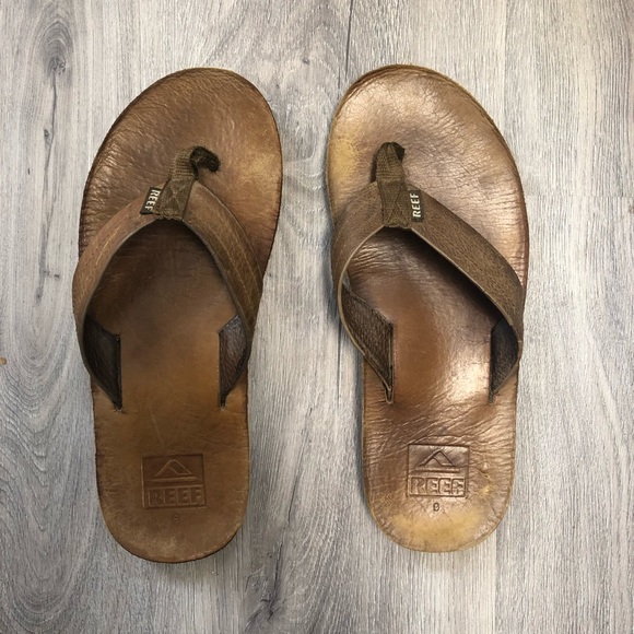 Reef | Shoes | Reef Mens Size 9 Leather Flip Flops Draftsman Sandals Mens Leather  Sandals | Poshmark